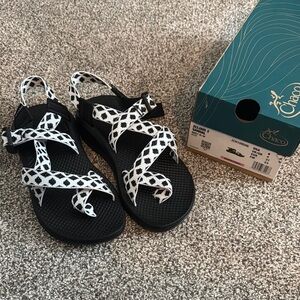 Chaco Women's Black and White Sandals